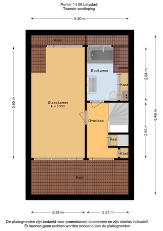 Floorplan - Punter 14 9, 8242 DD Lelystad